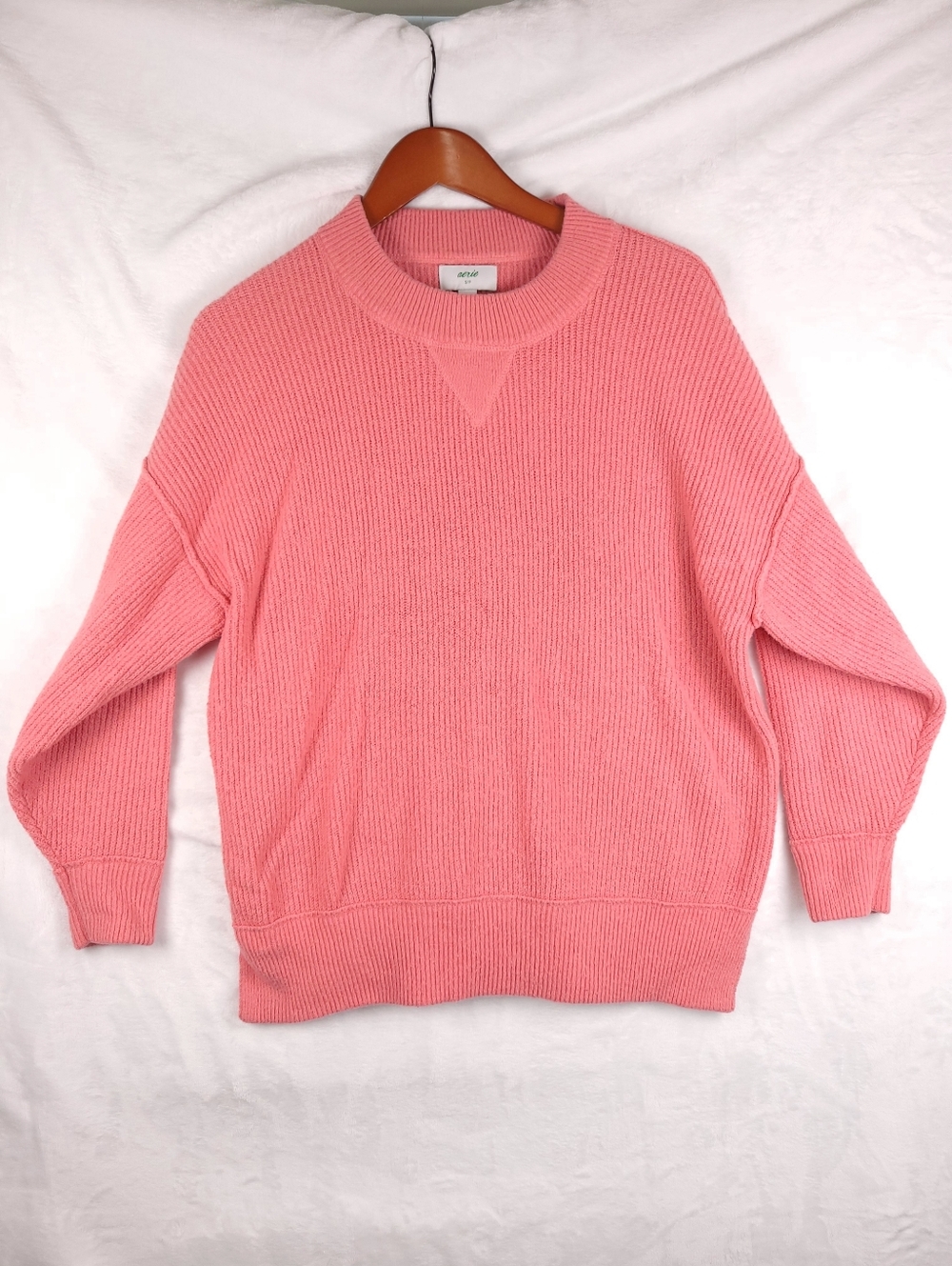 Aerie Cotton Blend Cozy Pullover Sweater S